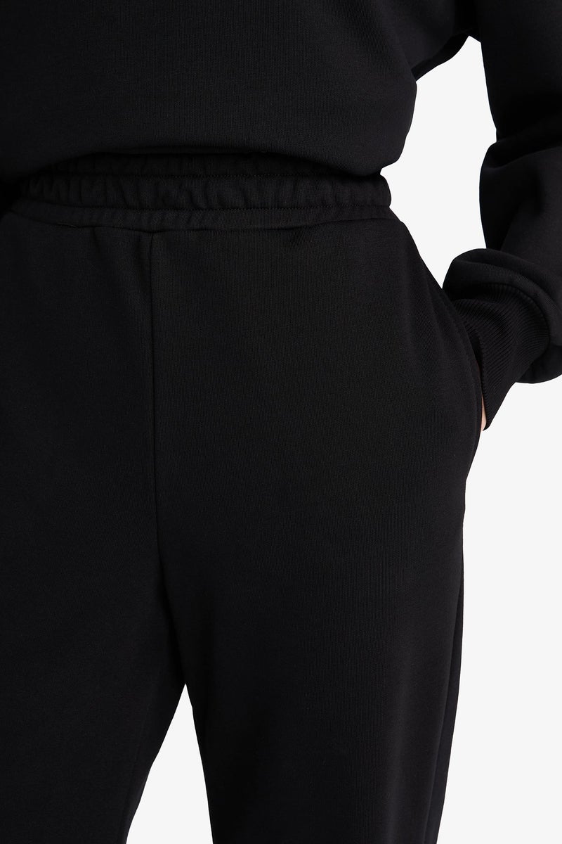 DeFacto Black Woman Straight Fit Basic High Waist Sweatpants Casual - Image 5